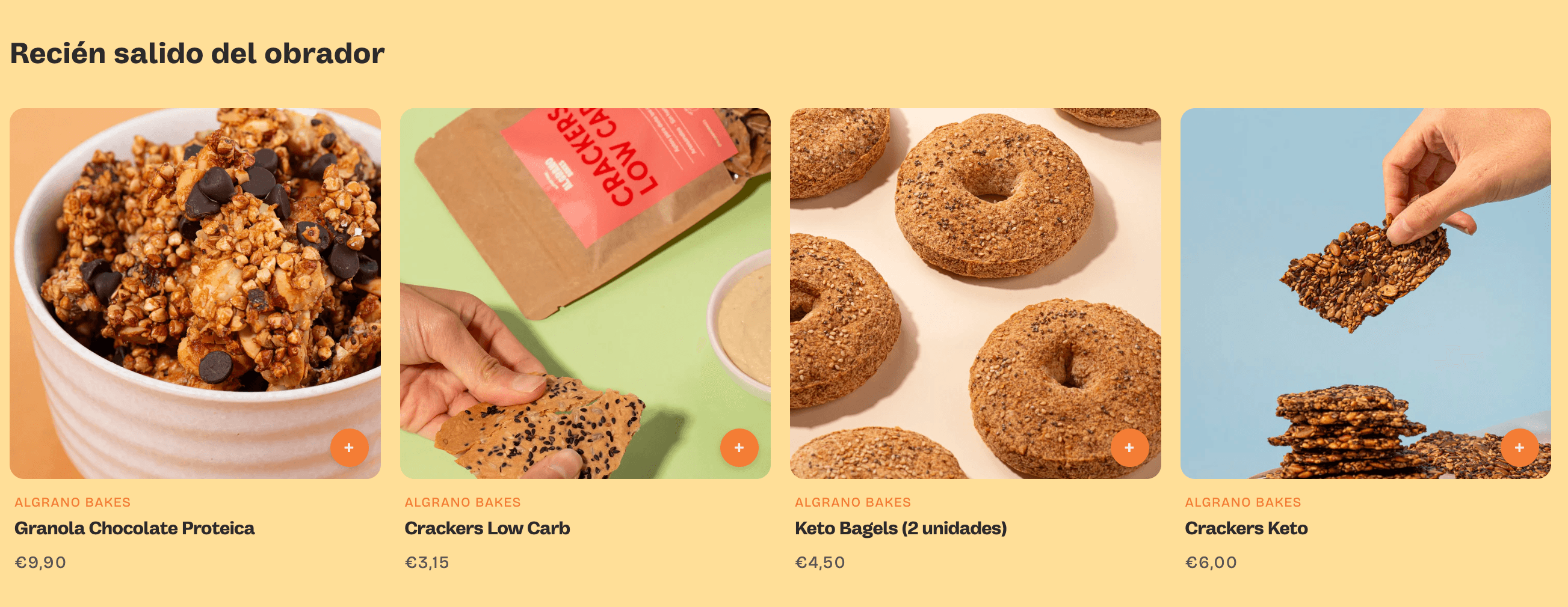 Recién salido del obrador — Glend's fresh-from-the-bakery product line